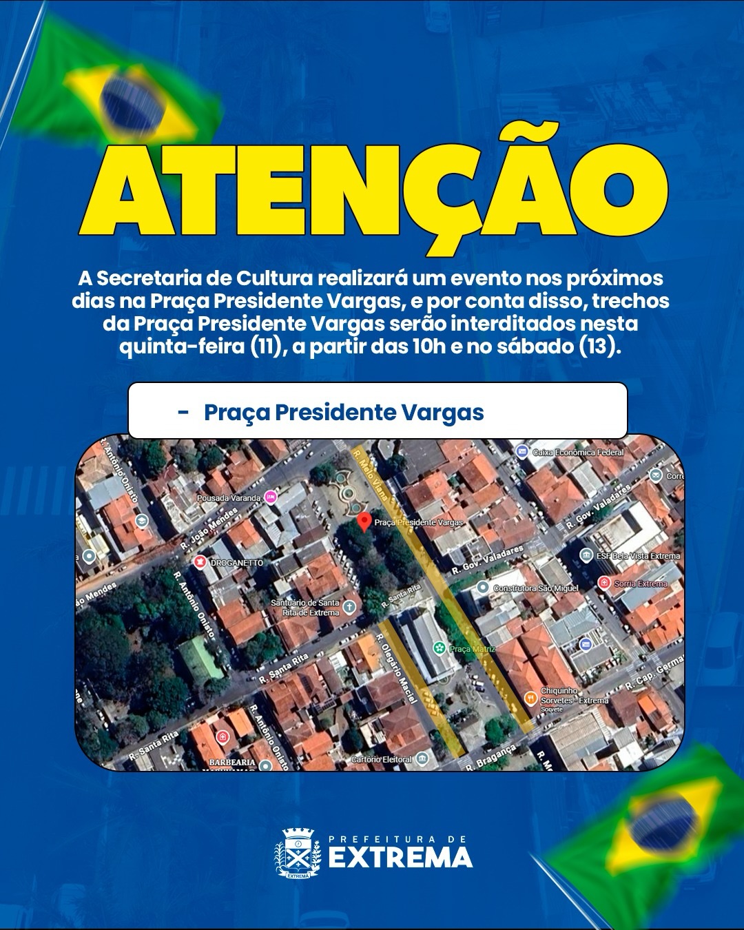 Post do instagram da Prefeitura de Mandirituba
