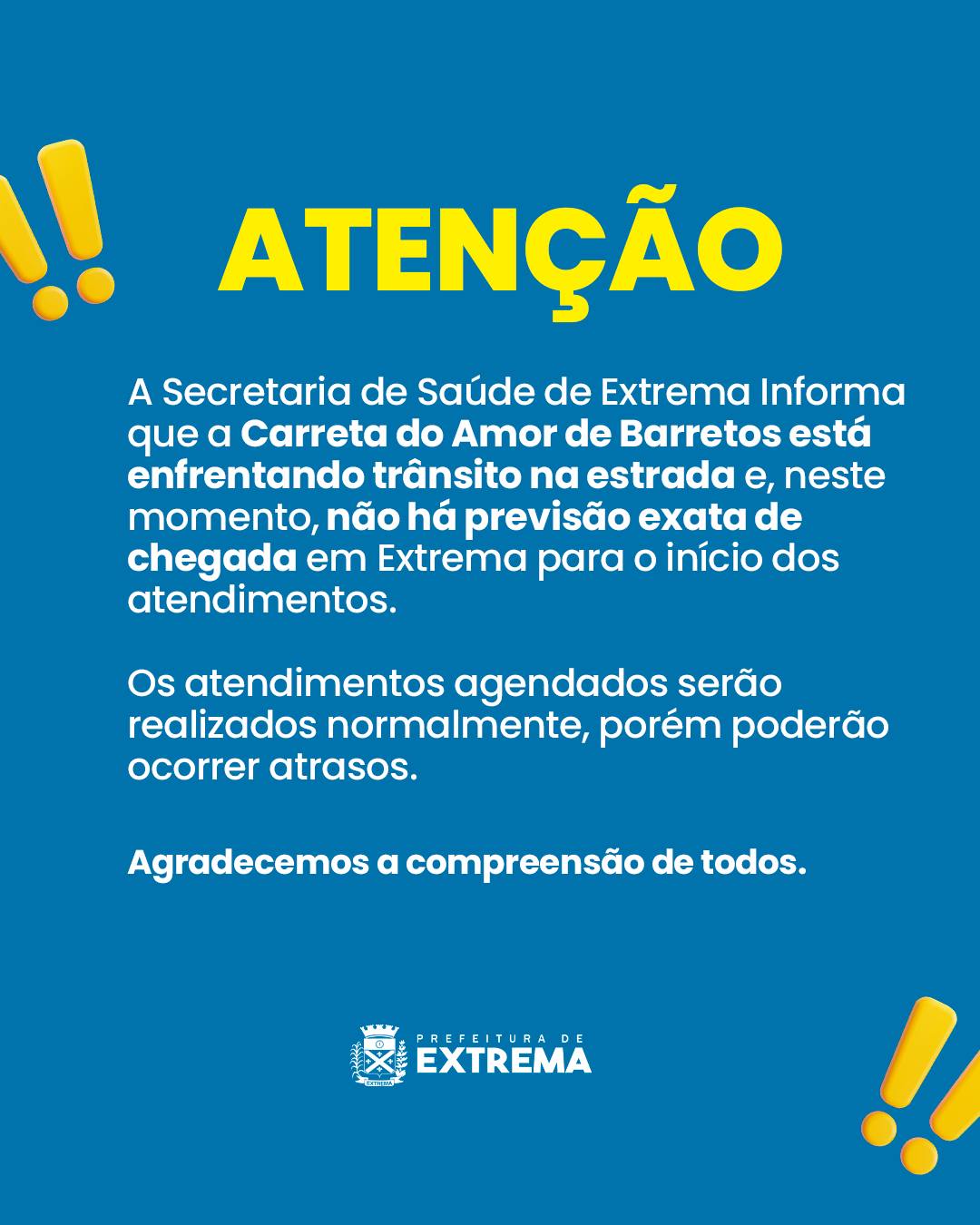 Post do instagram da Prefeitura de Mandirituba