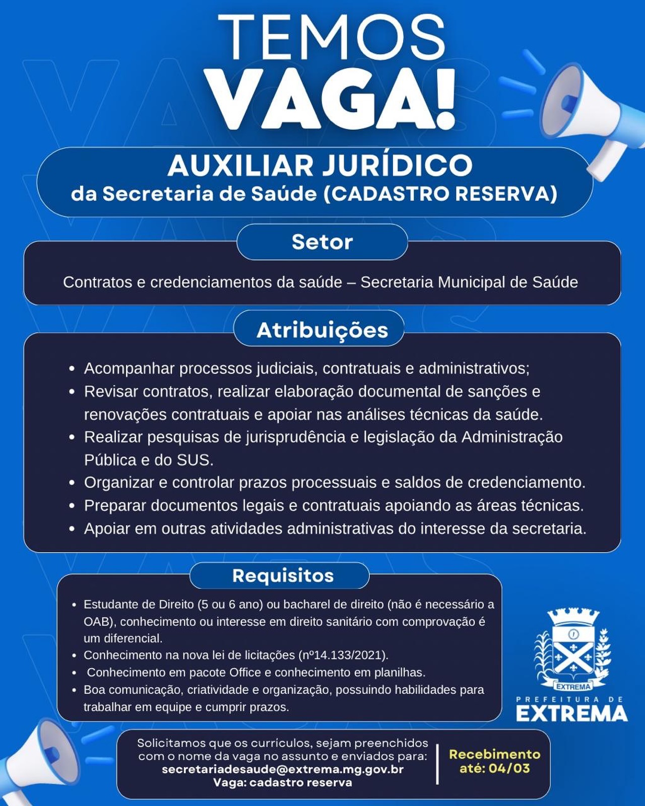 Post do instagram da Prefeitura de Mandirituba