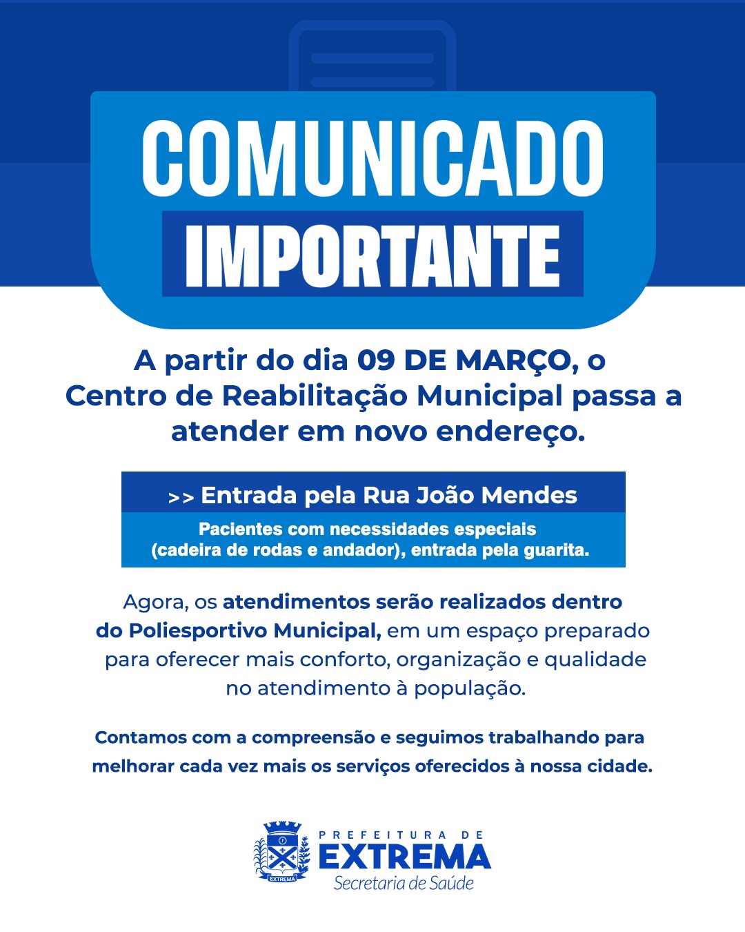Post do instagram da Prefeitura de Mandirituba