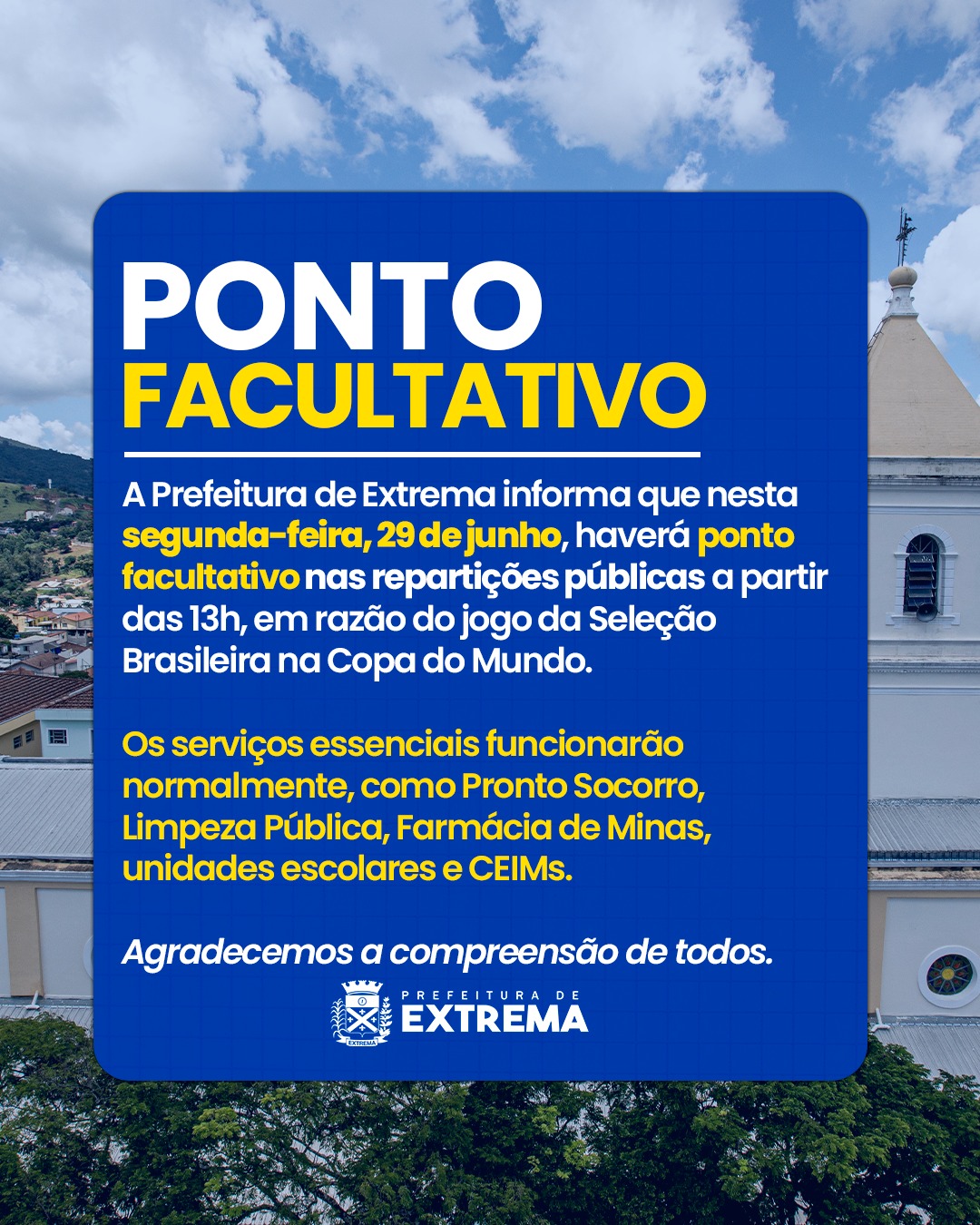 Post do instagram da Prefeitura de Mandirituba